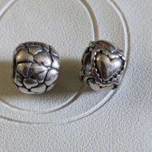 Two Pandora Heart Charms